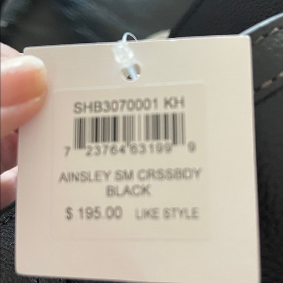 Ainsley Black Leather Shoulder Bag - Picture 5 of 5